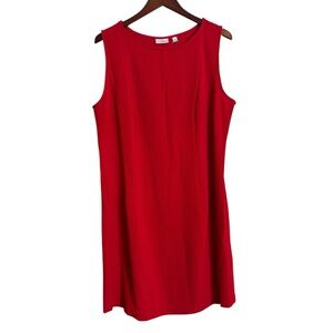 Eva Mendes New York & Company Red Sleeveless Shift Dress Plus Size 2X NEW $89